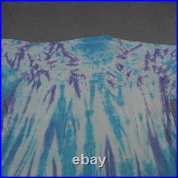Vintage Grateful Dead Shirt Mens Large Blue Tie Dye 1989 Fall Tour Concert 80s