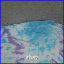 Vintage Grateful Dead Shirt Mens Large Blue Tie Dye 1989 Fall Tour Concert 80s