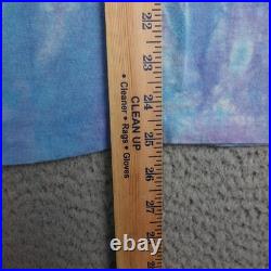 Vintage Grateful Dead Shirt Mens Large Blue Tie Dye 1989 Fall Tour Concert 80s