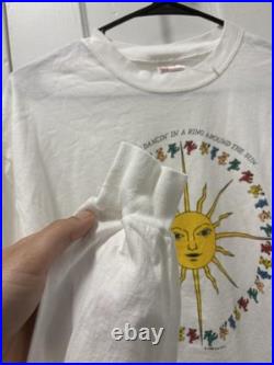 Vintage Grateful Dead Shirt Mens Large White Dancing Bears Long Sleeve Tee 1988