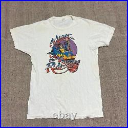 Vintage Grateful Dead Shirt Mens Medium White 1980s Relix Enjoying The Ride