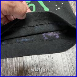 Vintage Grateful Dead Shirt Mens XL Black Skeleton All Over Print Brockum 90s