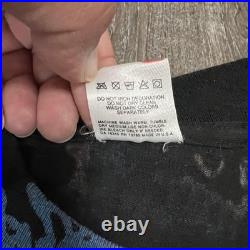 Vintage Grateful Dead Shirt Mens XL Black Skeleton All Over Print Brockum 90s