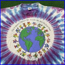 Vintage Grateful Dead Shirt Mens XL Blue 90S Reduce Reuse Recycle Tie Dye 1992