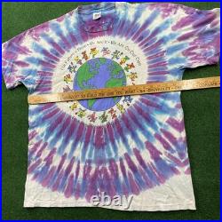 Vintage Grateful Dead Shirt Mens XL Blue 90S Reduce Reuse Recycle Tie Dye 1992