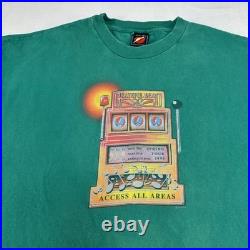 Vintage Grateful Dead Shirt Mens XL Green Access All Areas Spring Slot 1990 Y2K