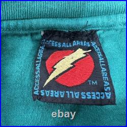 Vintage Grateful Dead Shirt Mens XL Green Access All Areas Spring Slot 1990 Y2K