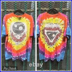 Vintage Grateful Dead Shirt Mens XL Tie Dye Space Your Face 1992 Liquid Blue 90s