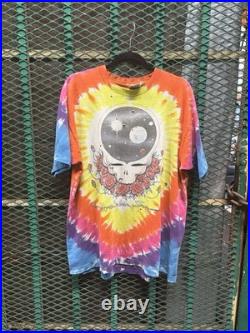 Vintage Grateful Dead Shirt Mens XL Tie Dye Space Your Face 1992 Liquid Blue 90s