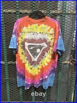 Vintage Grateful Dead Shirt Mens XL Tie Dye Space Your Face 1992 Liquid Blue 90s