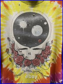 Vintage Grateful Dead Shirt Mens XL Tie Dye Space Your Face 1992 Liquid Blue 90s