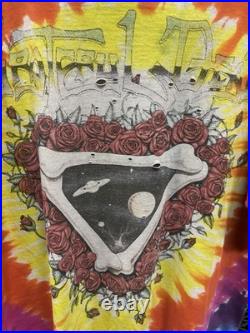 Vintage Grateful Dead Shirt Mens XL Tie Dye Space Your Face 1992 Liquid Blue 90s