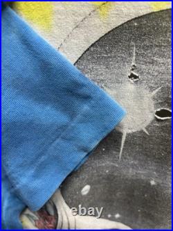 Vintage Grateful Dead Shirt Mens XL Tie Dye Space Your Face 1992 Liquid Blue 90s