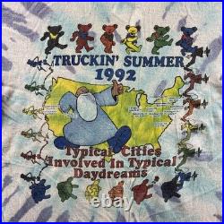 Vintage Grateful Dead Shirt Mens XL Tie Dye Summer Tour 1992 Single Stitch RARE