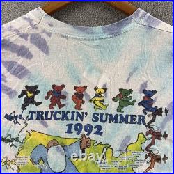Vintage Grateful Dead Shirt Mens XL Tie Dye Summer Tour 1992 Single Stitch RARE