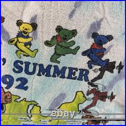 Vintage Grateful Dead Shirt Mens XL Tie Dye Summer Tour 1992 Single Stitch RARE