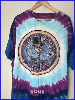 Vintage Grateful Dead Shirt Multi Color Tye Dye Short Sleeve Crew Liquid Blue 2X