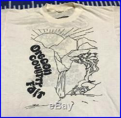 Vintage Grateful Dead Shirt Oregon Country Fair 80s Ice Cream Kid Thin Rock Band
