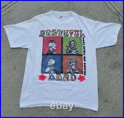 Vintage Grateful Dead Shirt T Shirt 1990 Summer Tour Heads 25th Anniversary XL