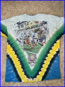Vintage Grateful Dead Shirt Tie- Dye Dead Headers F. C Soccer Rare USA Size XL