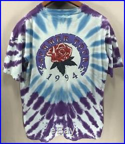 Vintage Grateful Dead Shirt XL 1994 Roses Steal Your Face Psychedelic Tie Dye