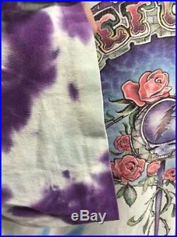 Vintage Grateful Dead Shirt XL 1994 Roses Steal Your Face Psychedelic Tie Dye