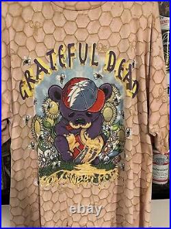 Vintage Grateful Dead Shirt -XL-How Sweet It Is Honey Comb Bear Bee 1995 Garcia