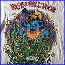 Vintage Grateful Dead Shirt XL Rise And Fall Tour Scarecrow 1993 Rare White