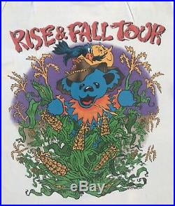 Vintage Grateful Dead Shirt XL Rise And Fall Tour Scarecrow 1993 Rare White