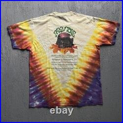 Vintage Grateful Dead Shirt XL Tie Dye 1990s Fall Tour Skeleton