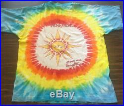 Vintage Grateful Dead Single Stitch Shirt 1992 Size L Tie Dye Sun Moon Skeleton