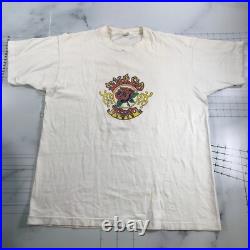 Vintage Grateful Dead Skiing Shirt Mens Extra Large White Shred Head FS 1992