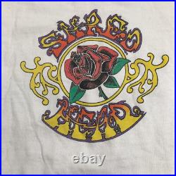 Vintage Grateful Dead Skiing Shirt Mens Extra Large White Shred Head FS 1992