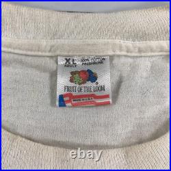 Vintage Grateful Dead Skiing Shirt Mens Extra Large White Shred Head FS 1992