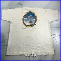 Vintage Grateful Dead Skiing Shirt Mens Extra Large White Shred Head FS 1992