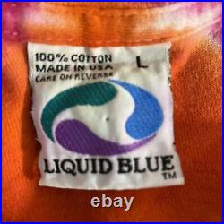 Vintage Grateful Dead Space Your Face Tee Shirt Liquid Blue 1992 Size L Tie Dye