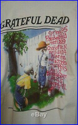 Vintage Grateful Dead Spring 1995 Straw Hat Skull Huck Finn T-shirt size L