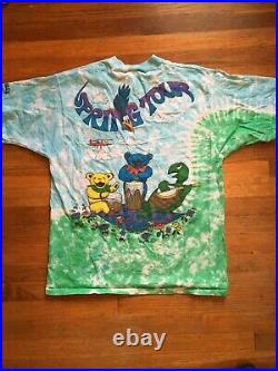 Vintage Grateful Dead Spring Tour 1992 Tie Dye USA Made Single Stitch T-Shirt L