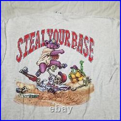 Vintage Grateful Dead Steal Your Base T Shirt 1994 Summer Tour Gray Band 90s XL