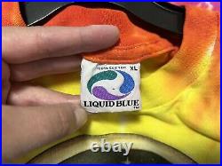 Vintage Grateful Dead Steal Your Face Liquid Blue T-Shirt Size XL 1992 Tie Dye