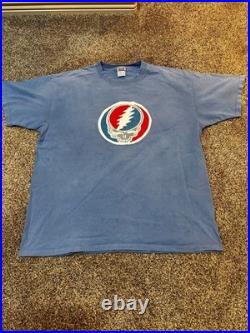 Vintage Grateful Dead Steal Your Face Logo Graphic T-Shirt Blue XL