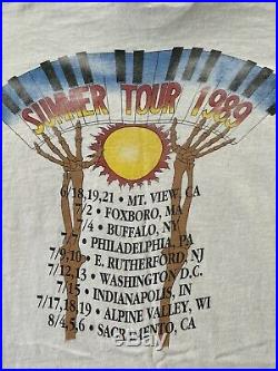 Vintage Grateful Dead Summer 1989 Tour T-Shirt Original Stedman USA 1980s 80s