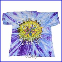 Vintage Grateful Dead Summer 93 T-Shirt Head Skull Dancing Bear Tour Tie Dye