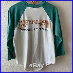 Vintage Grateful Dead Summer Tour 1984 T Shirt Rock Rare USA Raglan Medium