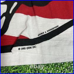 Vintage Grateful Dead Summer Tour 1993 American Flag Liquid Blue Band Size Large