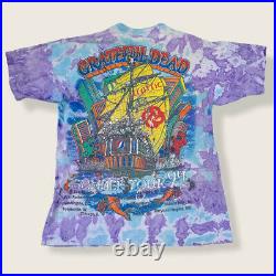 Vintage Grateful Dead Summer Tour 1994 Tie Dye T-Shirt Surfer Jerry Pirate Ship