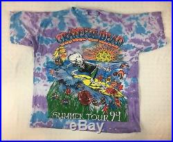 Vintage Grateful Dead Summer Tour 94 T Shirt Retro 90s Dancing Bear Surf 1994