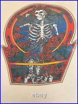 Vintage Grateful Dead T Shirt 1980 Skeleton and Roses