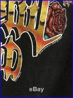 Vintage Grateful Dead T-Shirt 1986 Tiger Rose Hanes XL VTG GDP 80s Dead Tee RARE