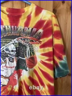 Vintage Grateful Dead T-Shirt 1992 Lithuania Basketball Olympics Tie-Dye Size XL